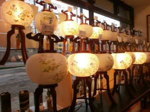 東大和本店お盆用品展示提灯