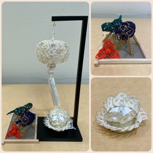 水引盆帰郷セット　白銀