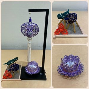 水引盆帰郷セット　藍銀