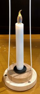 置き型白紋天の電池灯