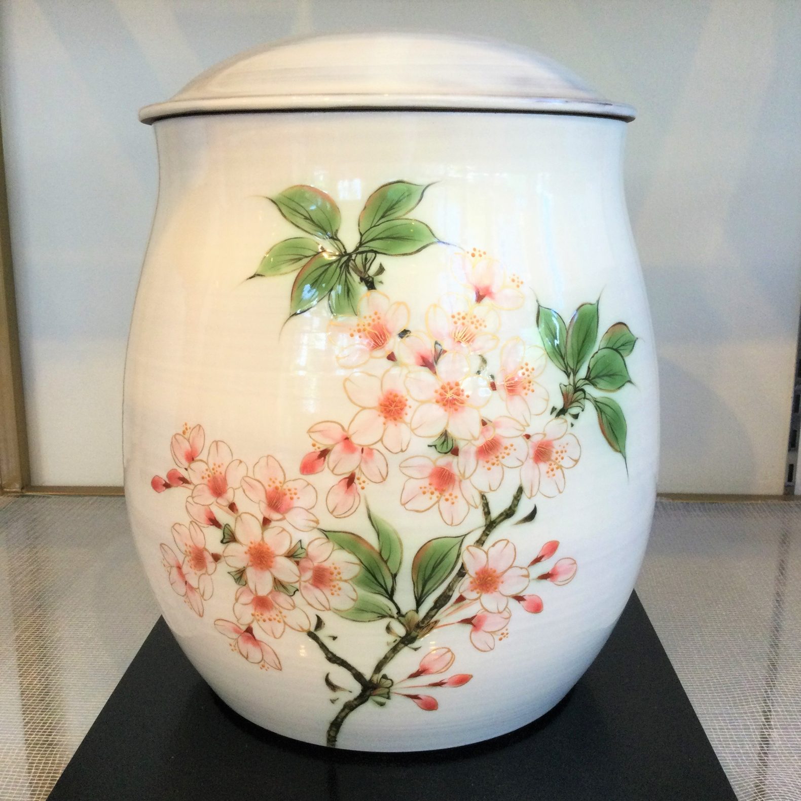 花の日(公式インスタグラムコラボ） 京焼・清水焼 お花の創作骨壺 