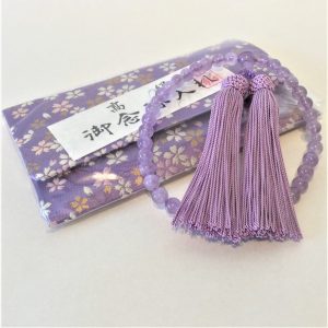 ラベンダー小玉念珠女性＋念珠袋