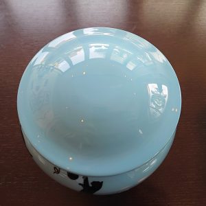 ねこ壺（ペット骨壺）セレモアオリジナル　ブルー　蓋