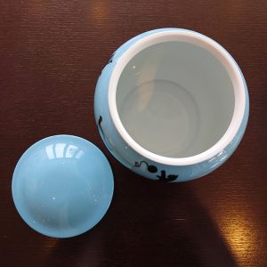 ねこ壺（ペット骨壺）セレモアオリジナル　ブルー　