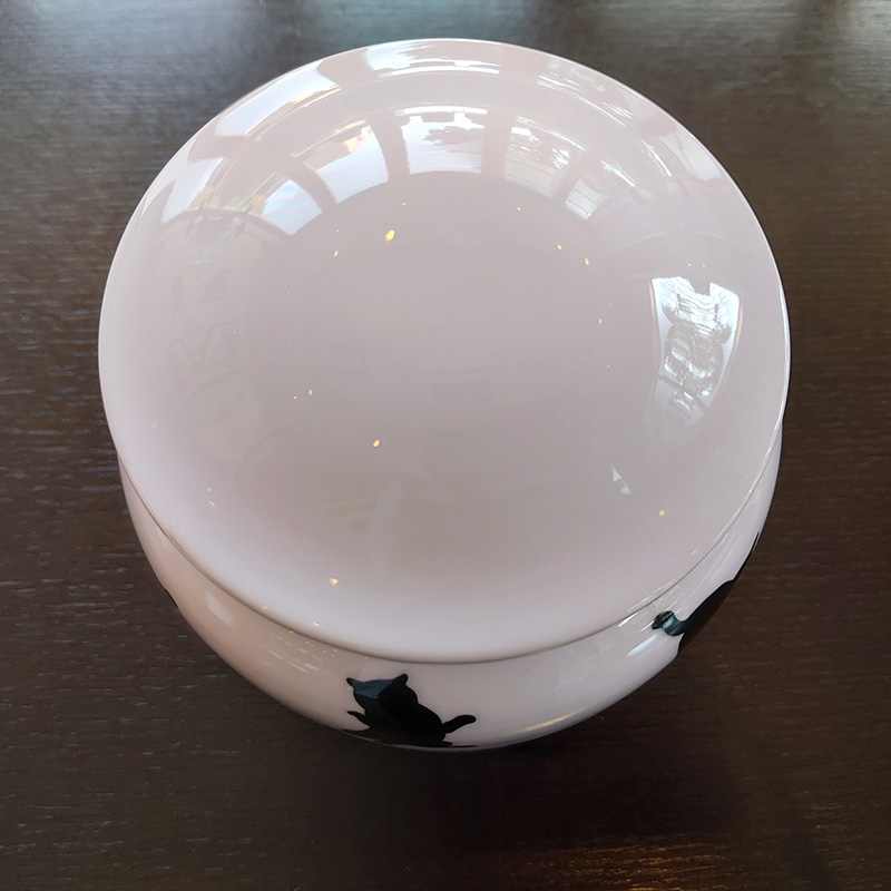 ねこ壺（ペット骨壺）セレモアオリジナル　ピンク　蓋