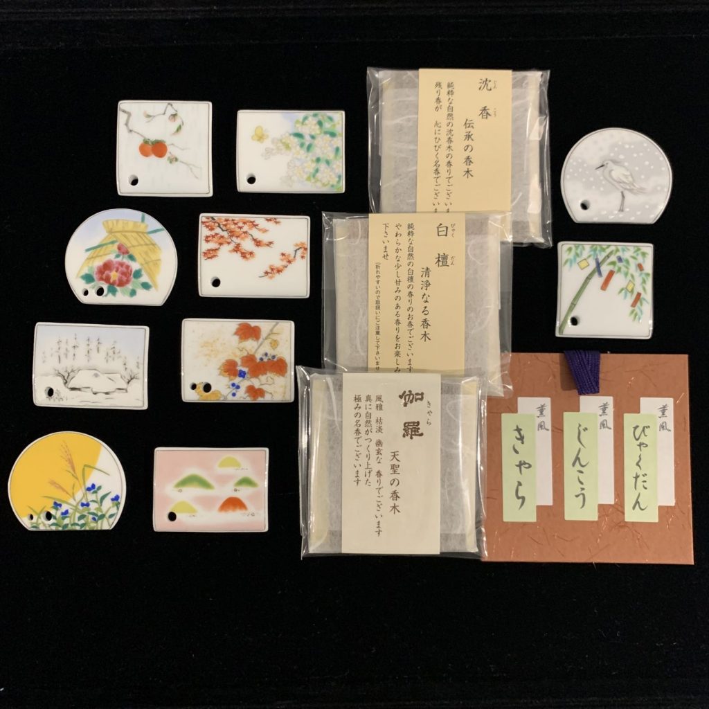 薫風三種　白檀　沈香　伽羅　お香　四季の香立