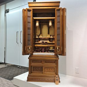 和調仏壇　欅　蒔絵　山吹　伝統工芸
