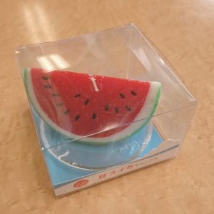 お仏壇のセレモア　京王聖蹟桜ケ丘店　京王百貨店　好物ローソク　カメヤマ　スイカ一切れキャンドル
