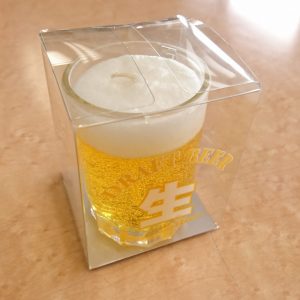 お仏壇のセレモア　京王聖蹟桜ケ丘店　京王百貨店　好物ローソク　カメヤマ　ビールジョッキキャンドル