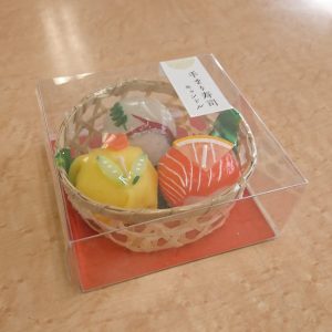 お仏壇のセレモア　京王聖蹟桜ケ丘店　京王百貨店　好物ローソク　カメヤマ　手まり寿司キャンドル