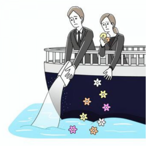 散骨とは、どういった供養方法なのか？　海洋散骨についてご紹介致します　海洋散骨のプランについて　合同乗船散骨　イメージ画像